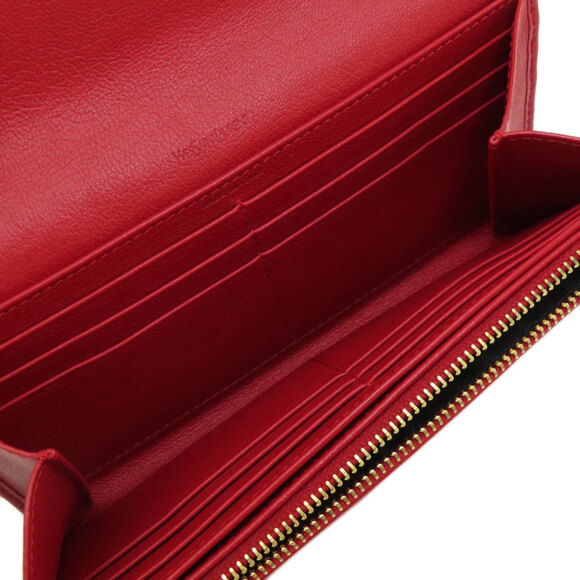 YVES SAINT LAURENT Red Leather Wallet - Picture 5 of 11